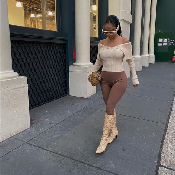 Zara Fitted Knit Top - Ecru - Picture 8 of 16